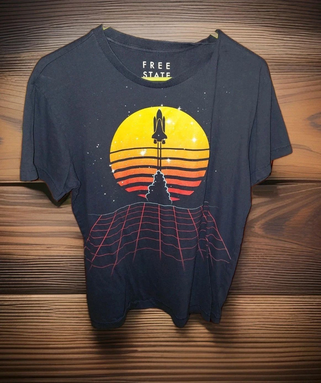 Space shuttle Blue t-shirt by Free State size men's medium