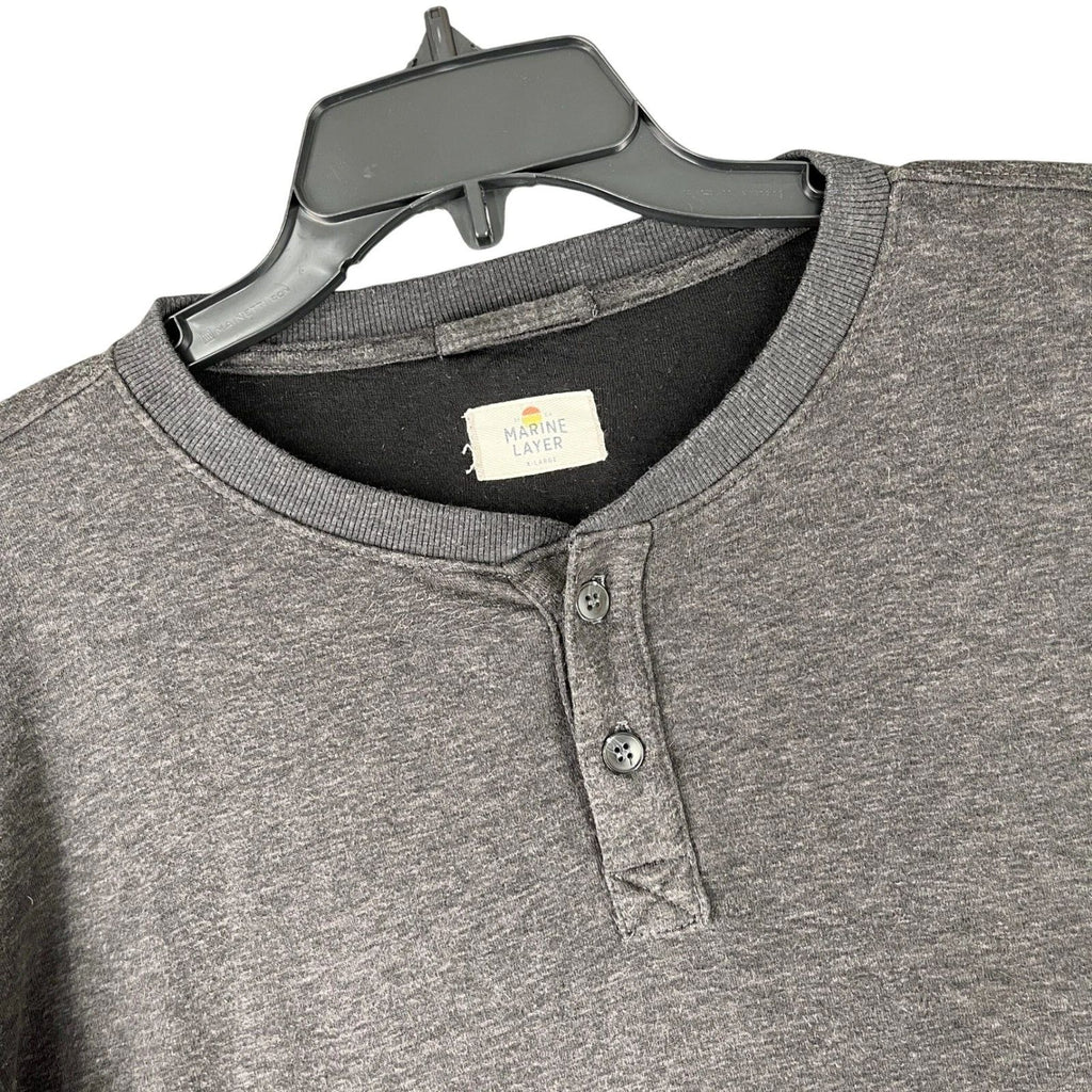 Marine Layer Supima Cotton Modal Henley Shirt Men L USA Made Premium Casual