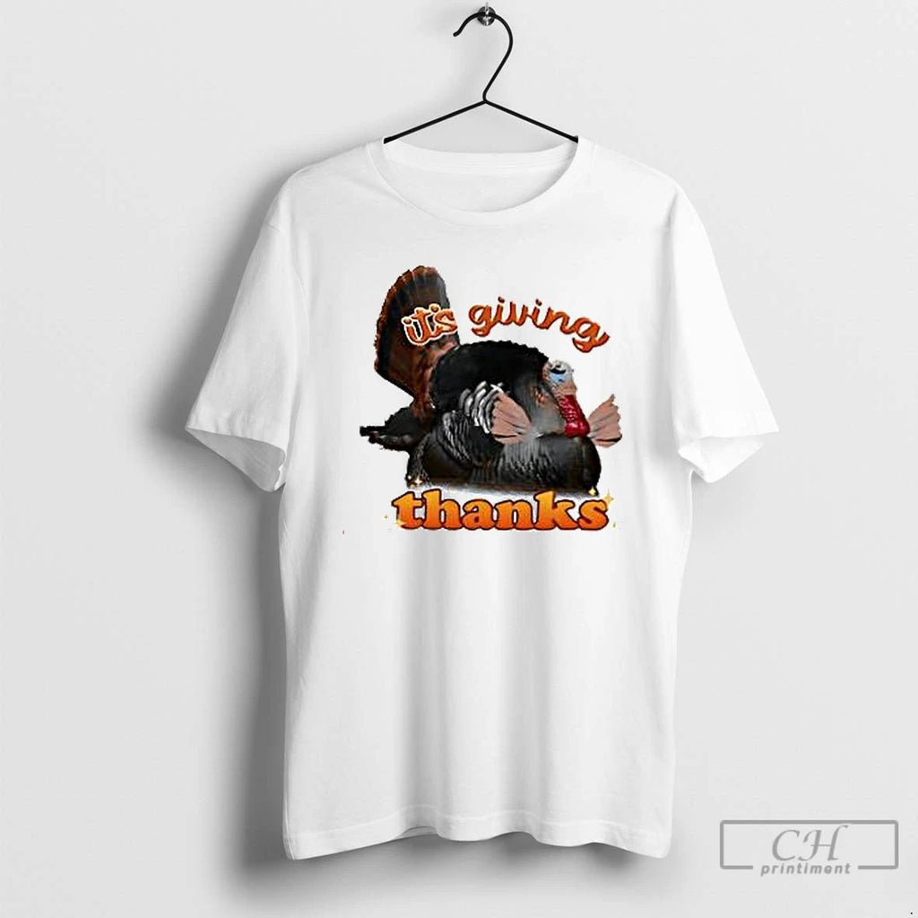 Premium Its Giving Thanks Turkey Thanksgiving T Shirts