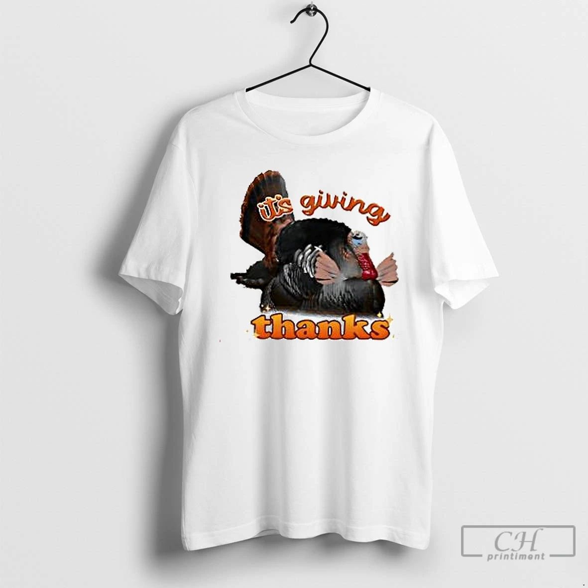 Premium Its Giving Thanks Turkey Thanksgiving T Shirts