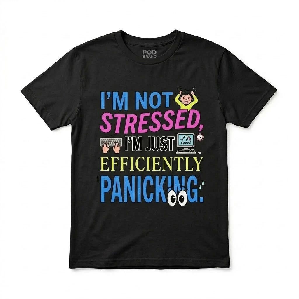 I'm Not Stressed I'm Just Efficiently Panicking T-Shirt