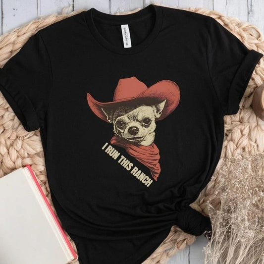 Funny Chihuahua T-Shirt, Cowboy Chihuahua Dog Shirt, Chihuahua Lover Gift