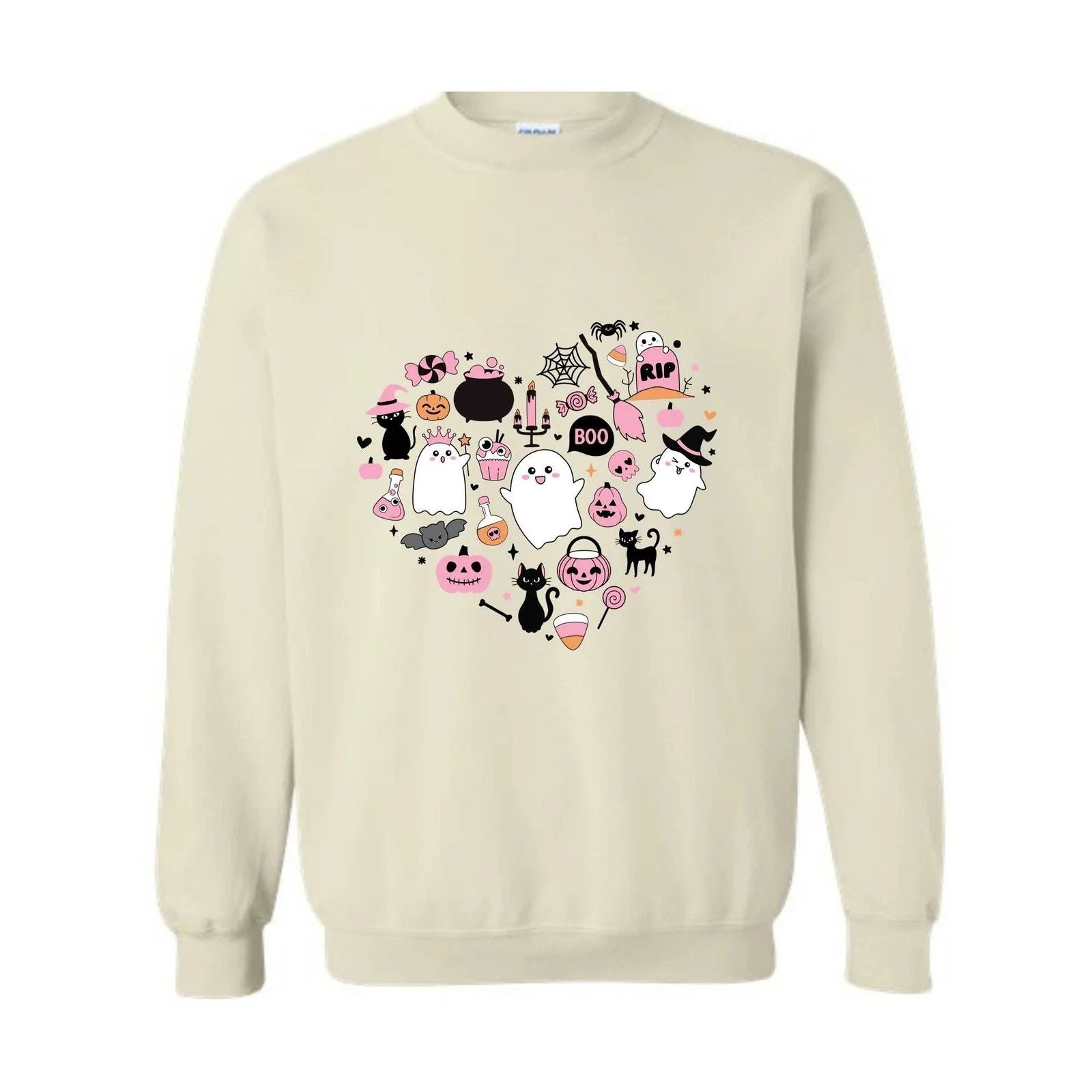 Cute Halloween Sweatshirt, Boo Shirt, Halloween Gift Sweater, Spooky Vibes Sweat