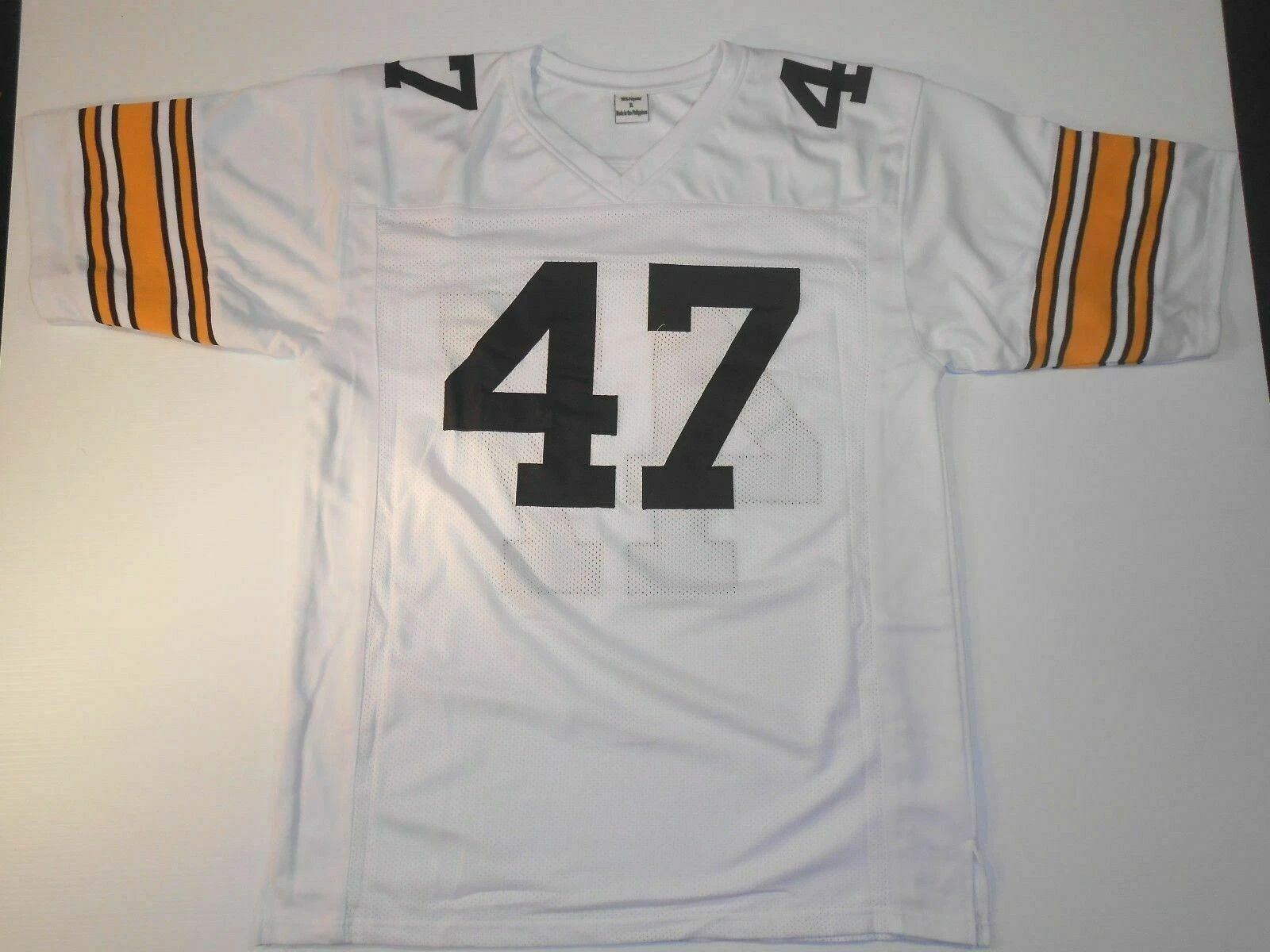 Custom Mel Blount White Mesh Football Jersey