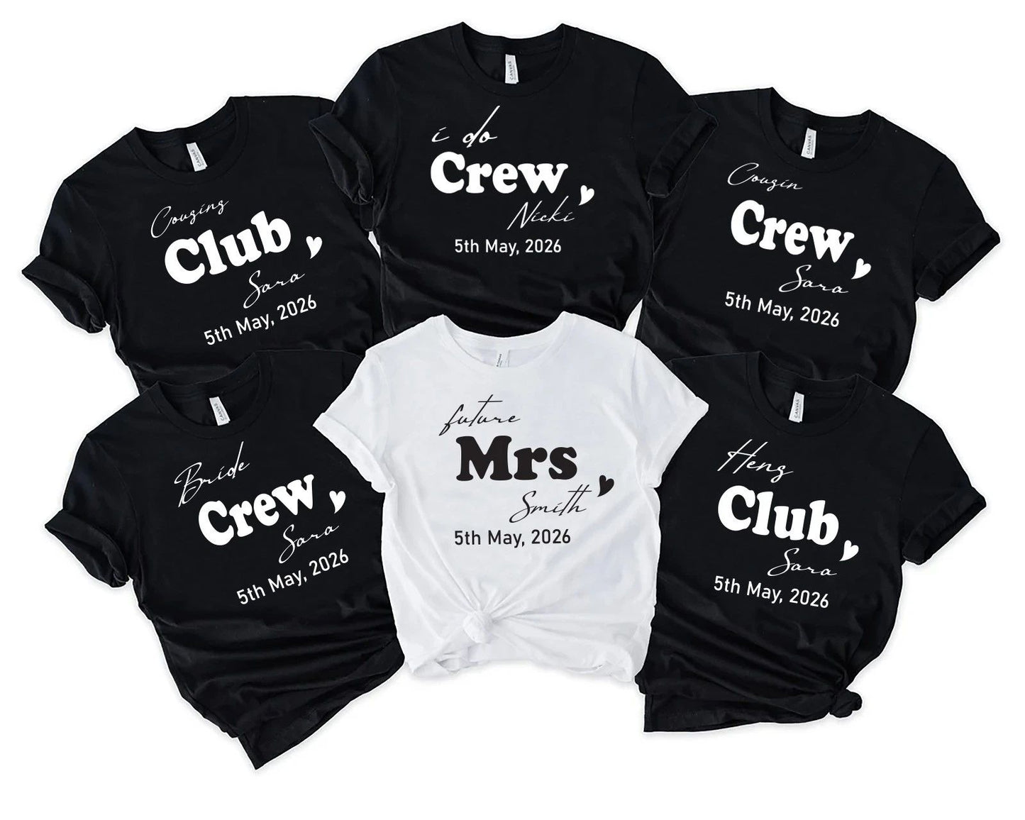 Hen Party T Shirts Hen Do Bride To Be Tribe Tops Personalised, Cousins Hen 2026