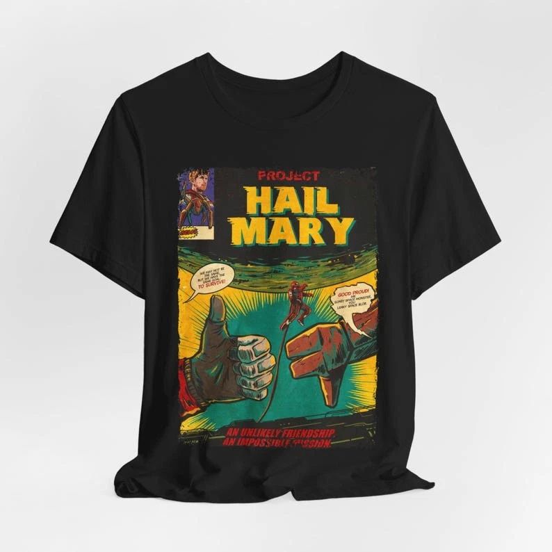 Project Hail Mary Movie T-shirt: Vintage Horror Sci-fi Unisex Graphic Tee
