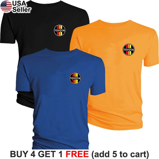 Toyota Retro T-Shirt Logo Sport Racing TRD Truck Development Corolla Chest BTY03