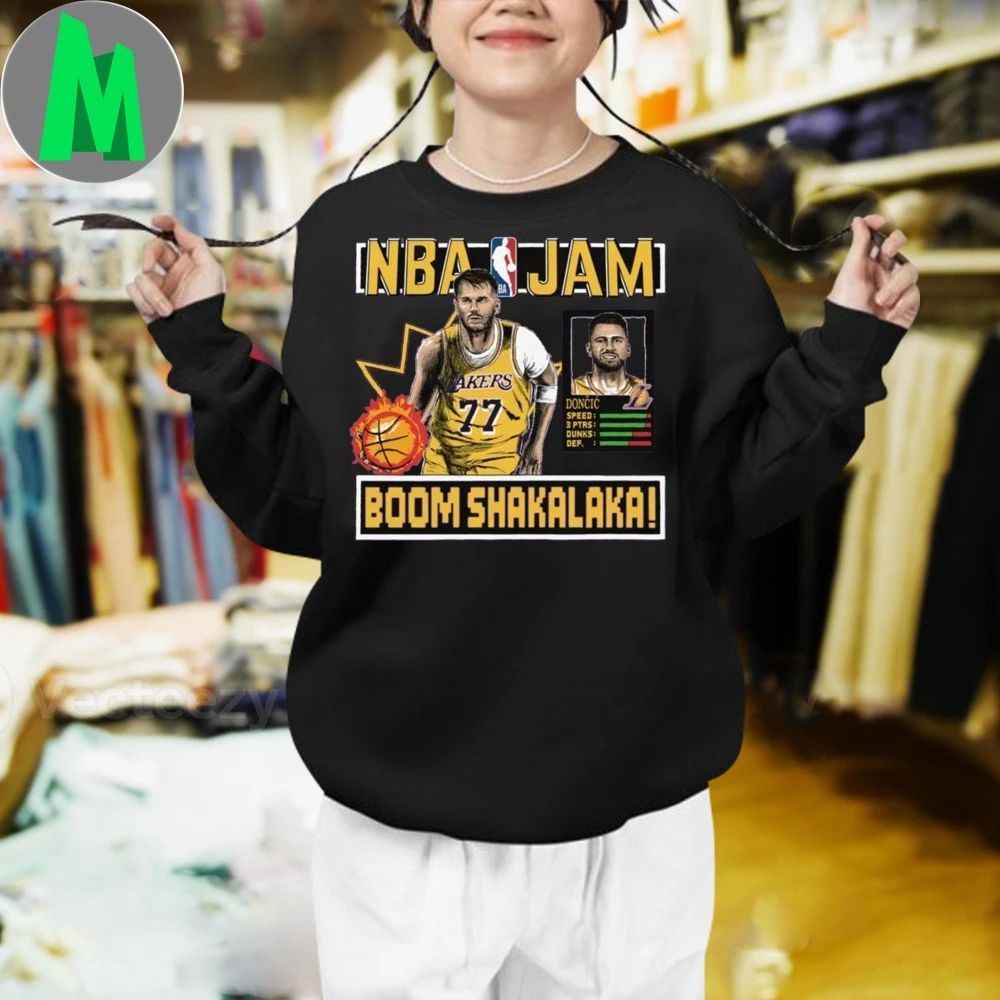 Los Angeles Lakers Luka Doncic #77 NBA Jam Shirt