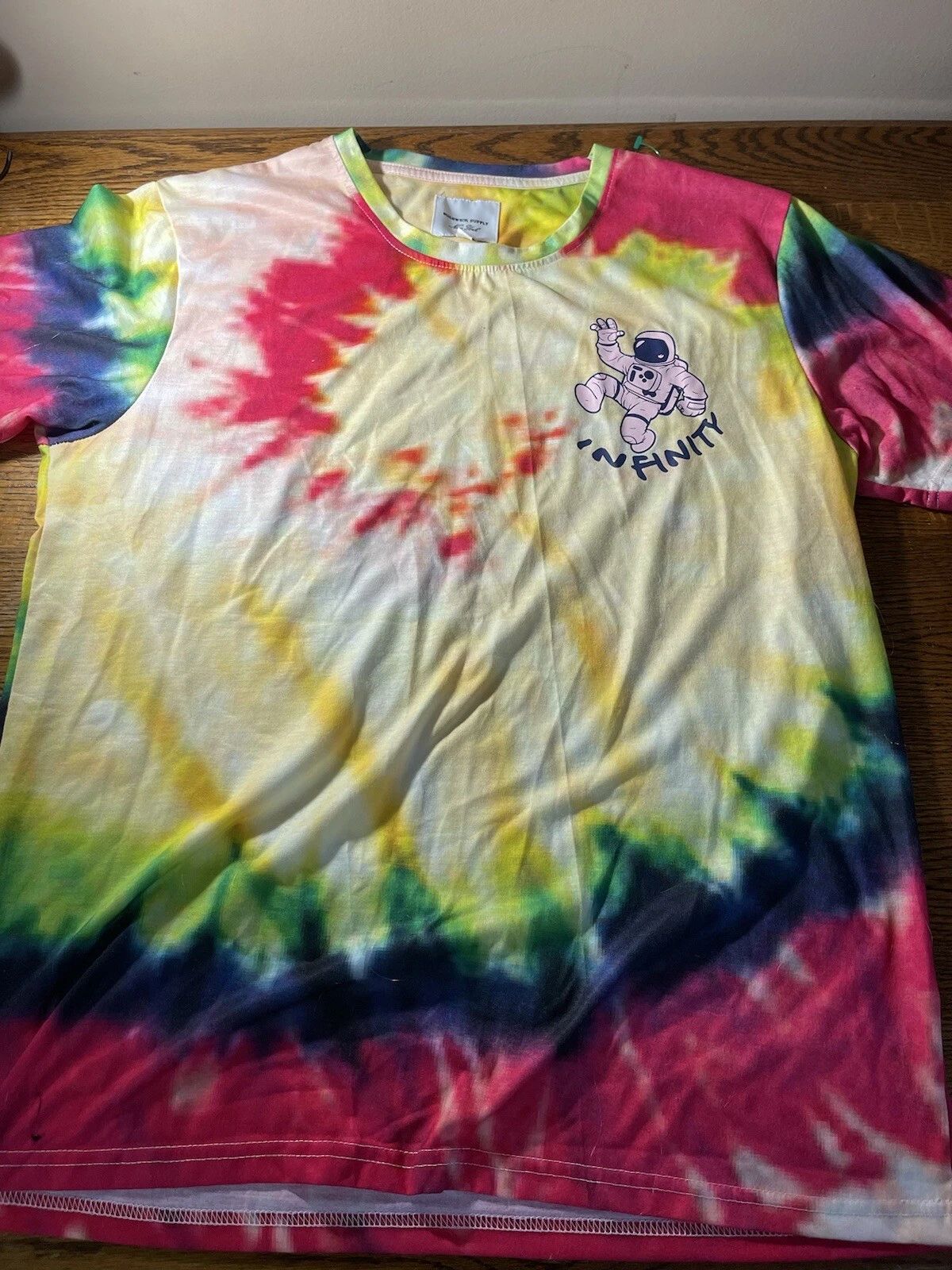 Unisex Bushwick Supply Tie Dye Astronaut Tshirt size XL, cotton blend