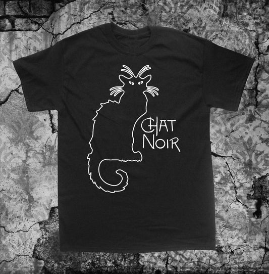 T-Shirt Tournée du Chat Noir de Rodolphe Salis Black Cat Halloween poster shirt