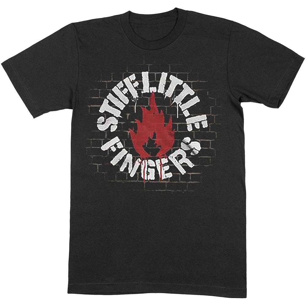 Men's Stiff Little Fingers Wall Slim Fit T-shirt X-Large Black