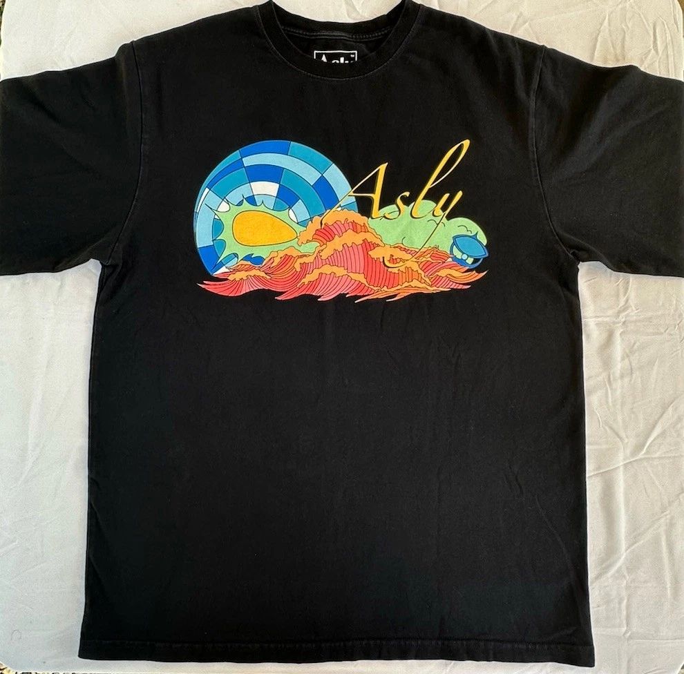 Asly Graphic T Shirt Men's Large Short Sleeve Black Malaysia Graphic Tee, Trendy
