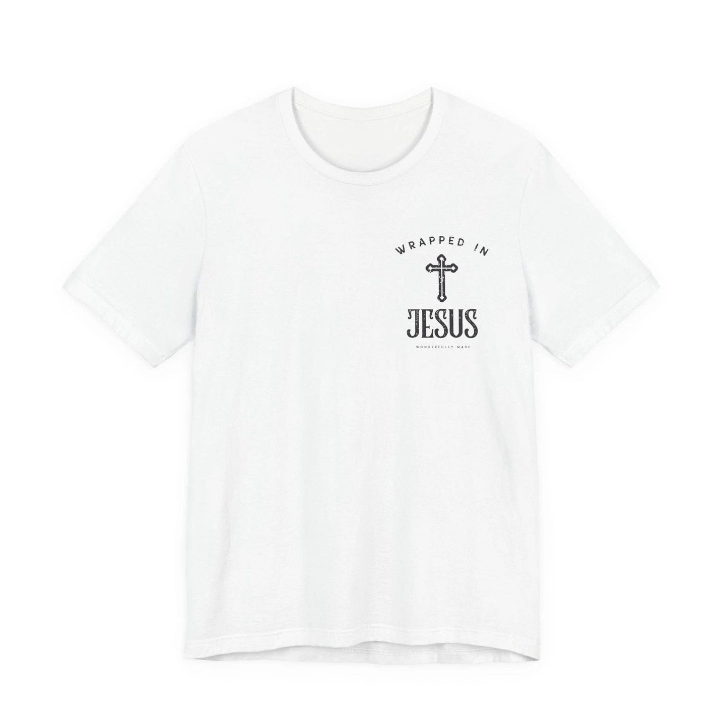Unisex Christian Faith T-Shirt Religious Scripture Picture of Jesus.