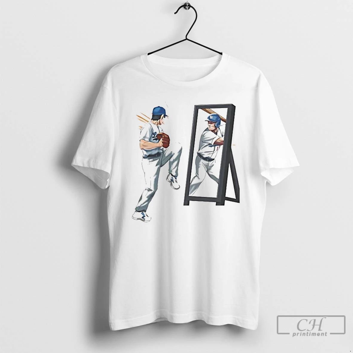 Classic Shohei Ohtani Mirror Mid Windup La Dodgers T Shirts