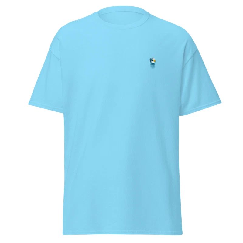 VacationVibes Everyday T-Shirt Single Print- Sky. Size L, Men Clothing.