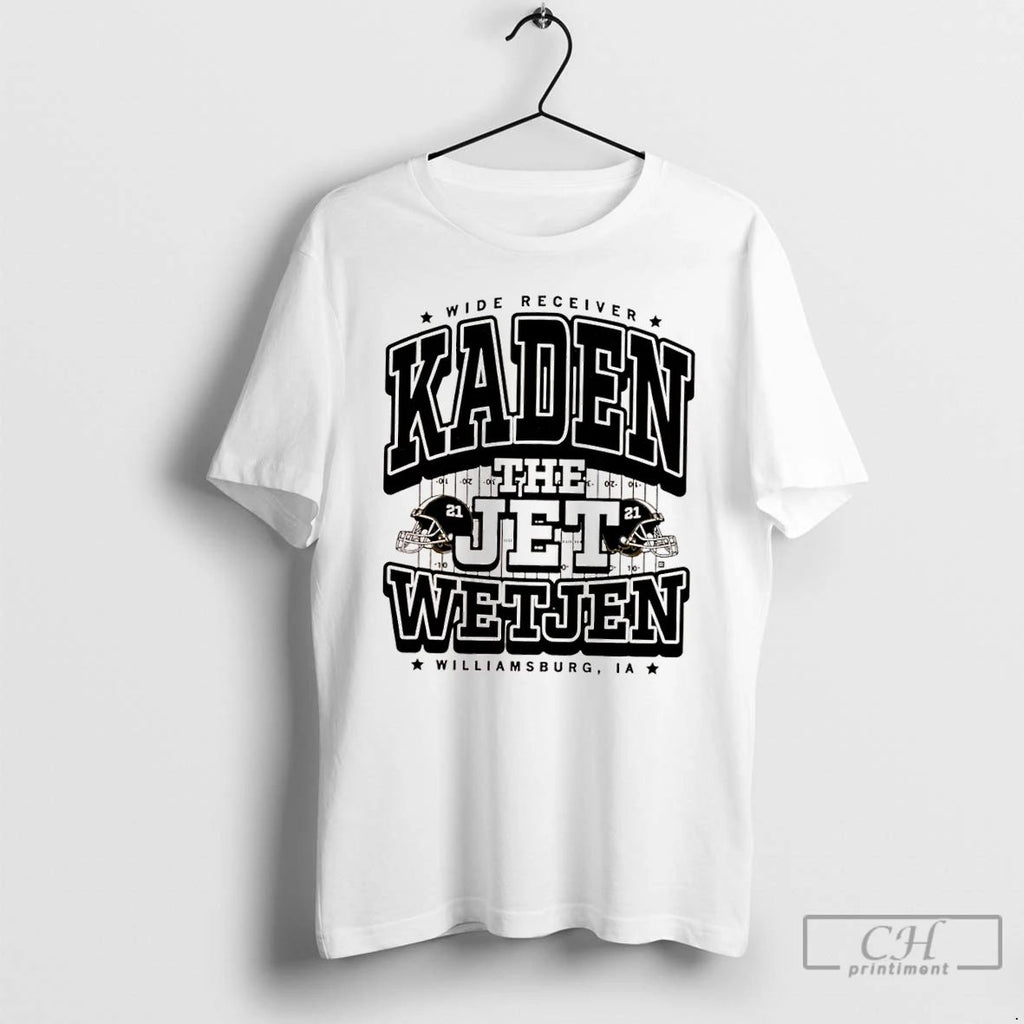 Classic The Jet Wide Receiver Kaden Wetjen Williamsburg Ia 21 Baseball T Shirts