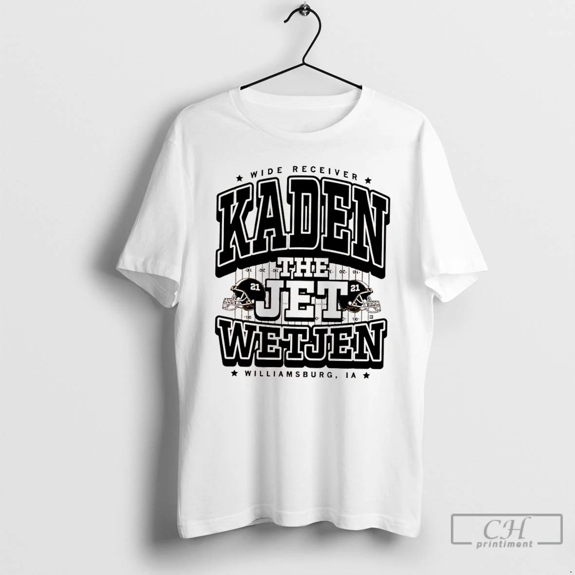 Classic The Jet Wide Receiver Kaden Wetjen Williamsburg Ia 21 Baseball T Shirts