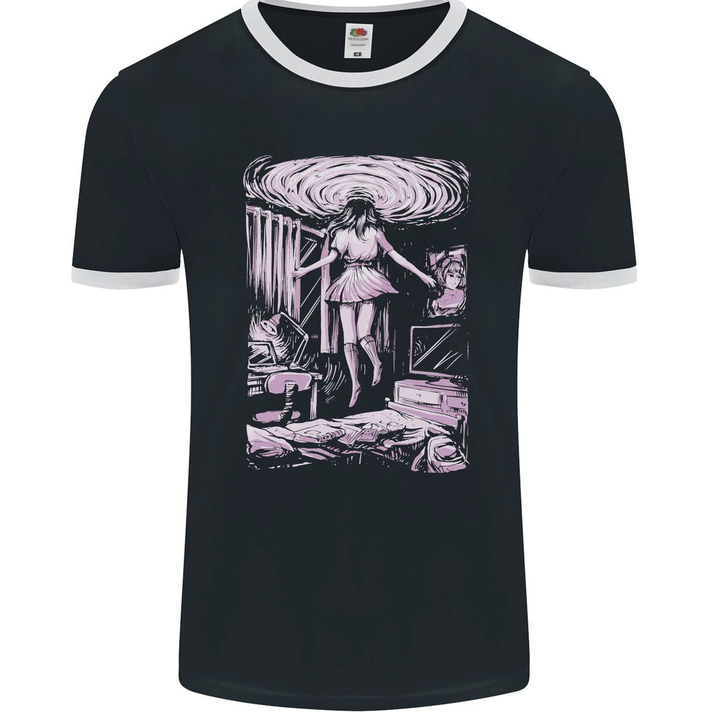 Multiverse 3rd Dimension SCI-FI Universe Mens Ringer T-Shirt FotL