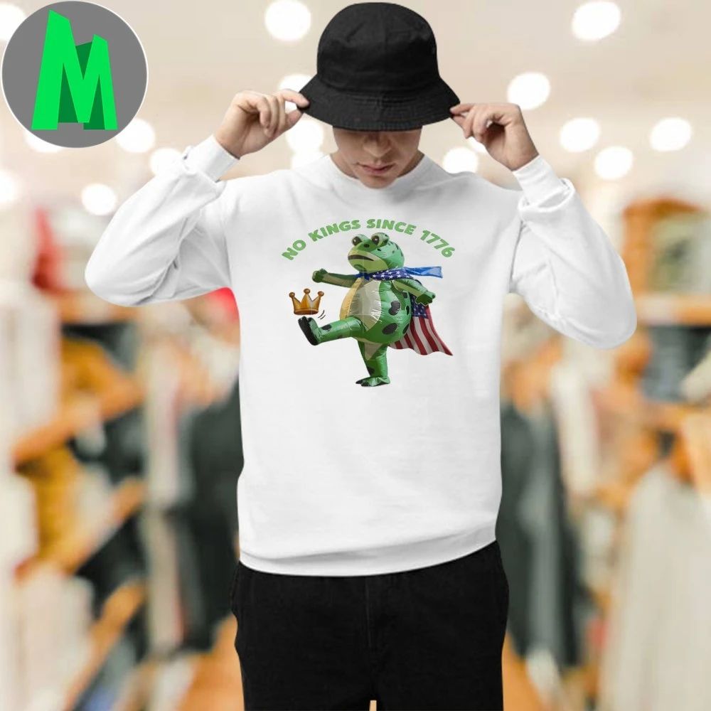 No Kings Since 1776 Portland Frog Kicking Crown Shirt