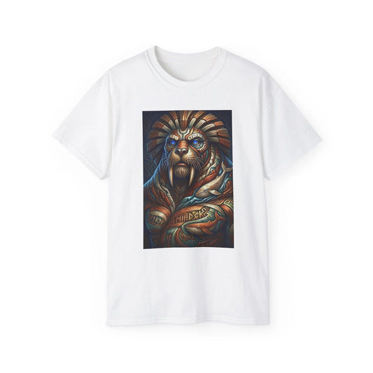 Tribal Warrior Lion Tee | Majestic Tattoo Lion Graphic