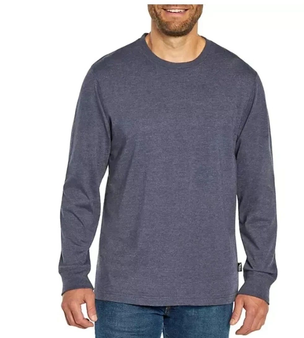 Eddie Bauer Men's Long Sleeve Crew Size Small H. Mood Indigo