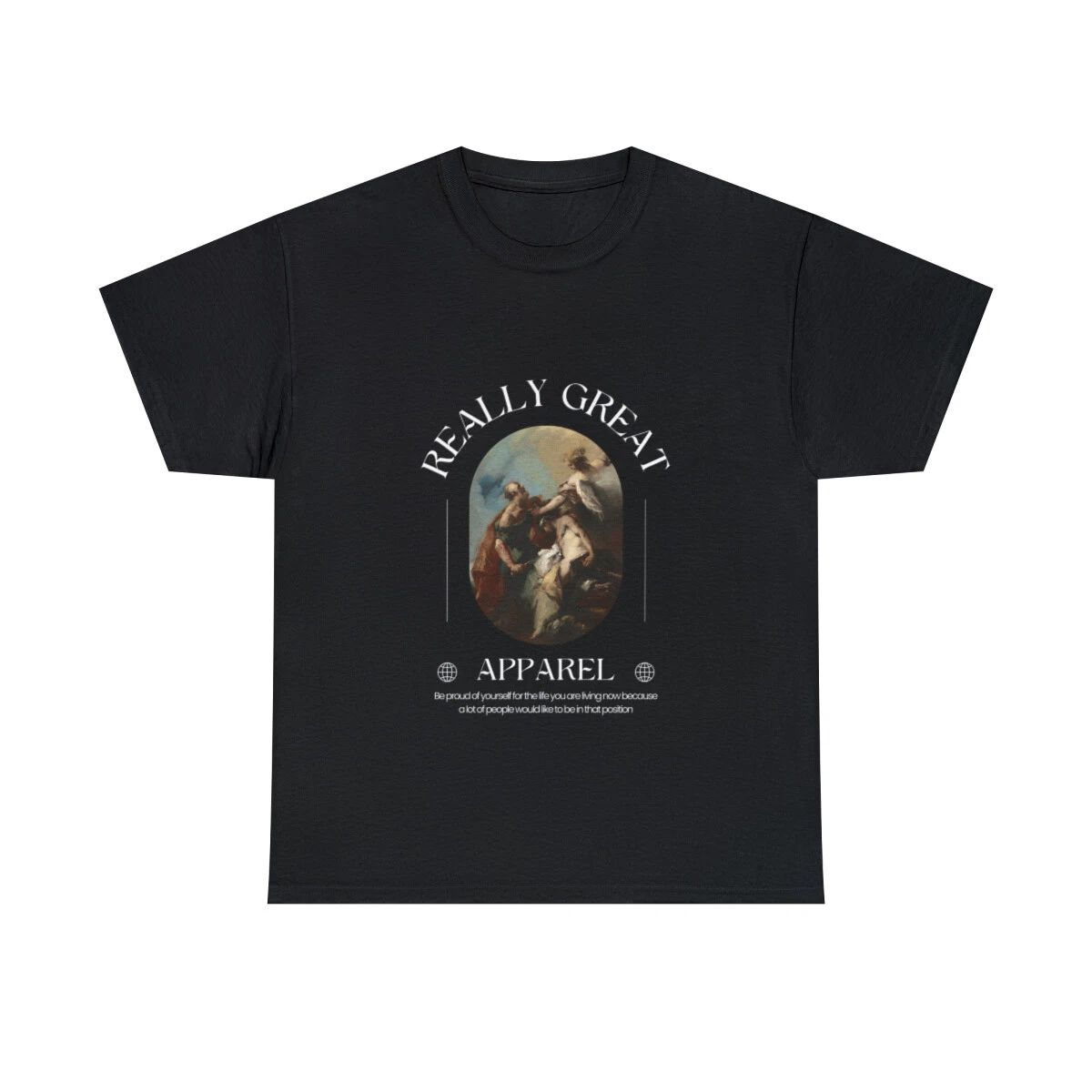 Black Modern Painting Streetwear T-Shirt