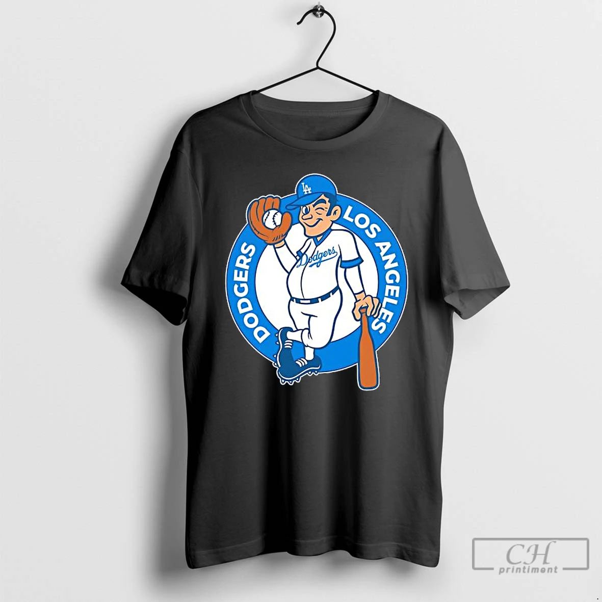 Premium Los Angeles Dodgers Cartoon Illustration Logo T Shirts