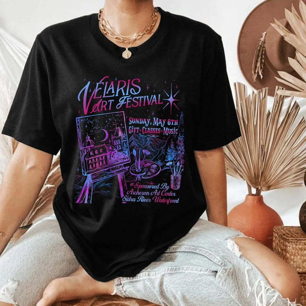 Vintage Velaris Art Festival Tee, Retro ACOTAR Fantasy Tee, for Book Lovers