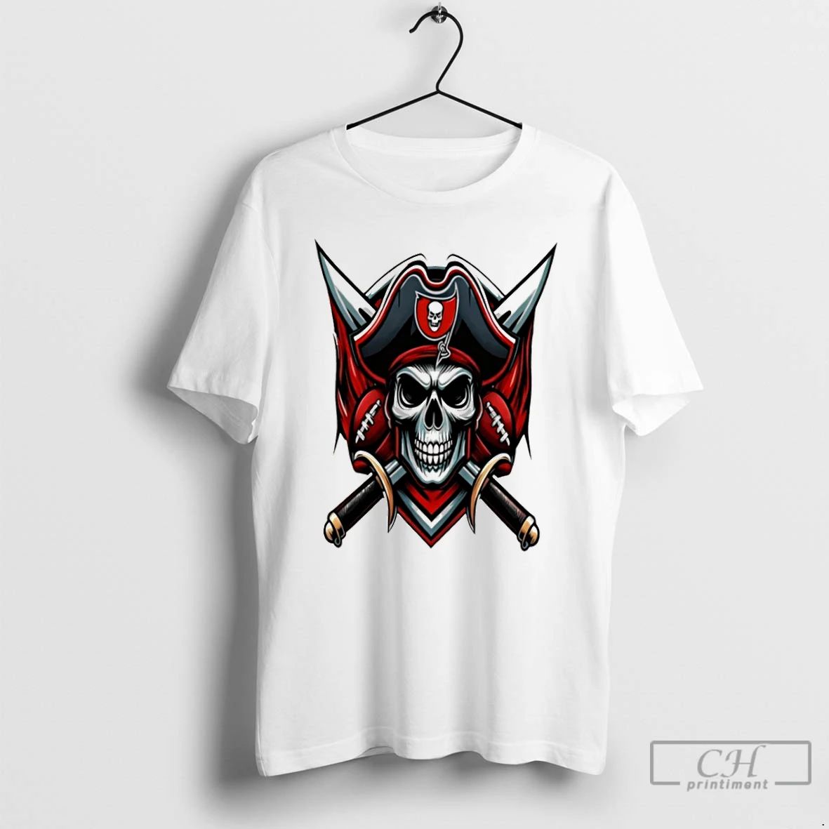 Classic Buccaneers Football Print Waffle T Shirts