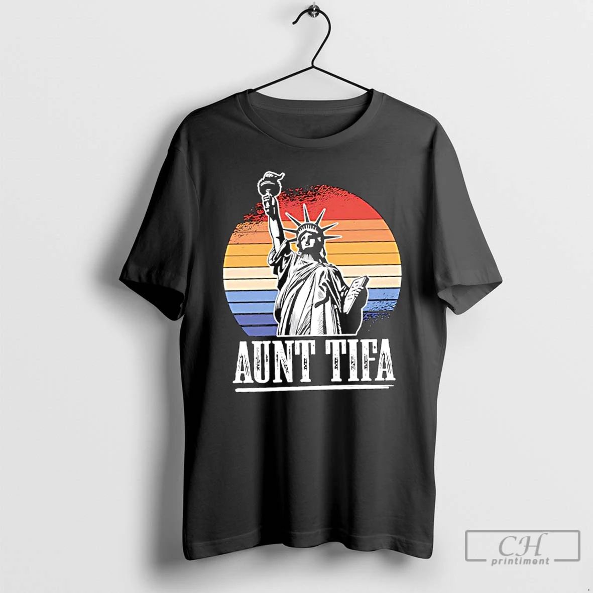 Classic Statue Of Liberty Aunt Tifa Vintage Graphic T Shirts