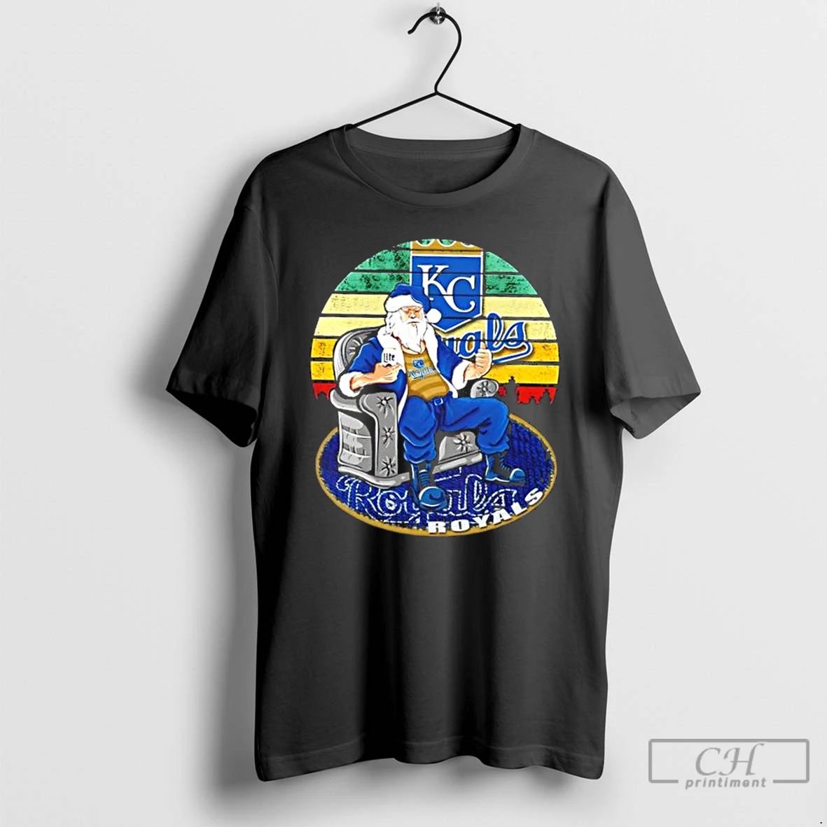 Classic Kansas City Royals X Santa Claus Christmas Vintage T Shirts