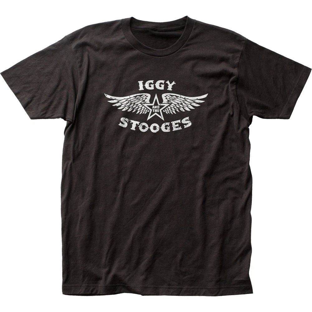 Iggy Pop Iggy & The Stooges Mens T Shirt Rock and Roll Music Classic Band Black
