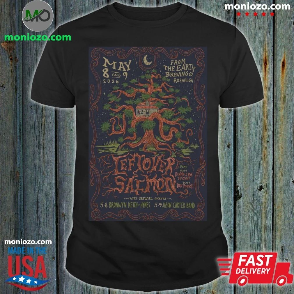 Leftover Salmon In Roswell GA On May 8-9 2026 Tour Poster Shirt