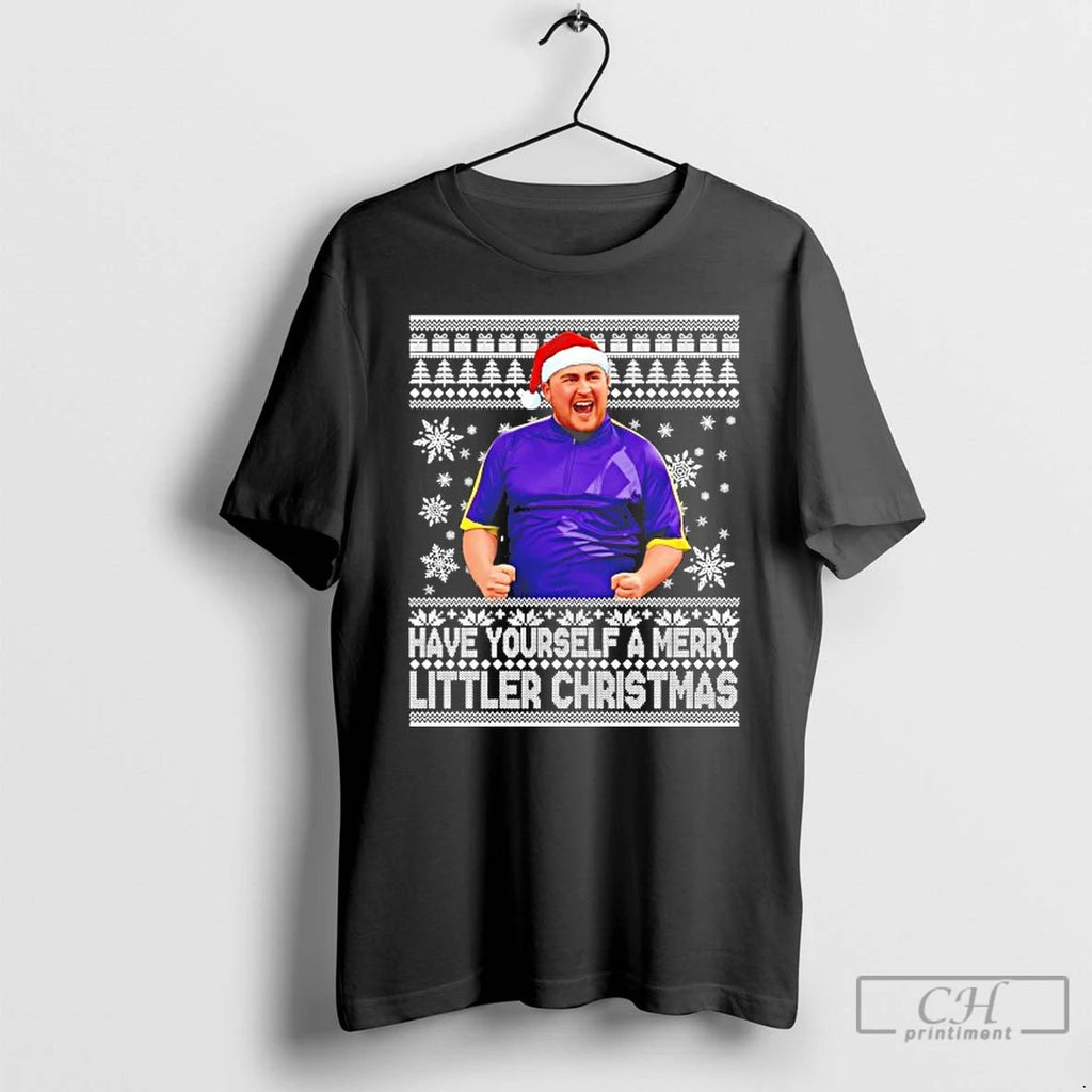 Classic Luke Littler Have Yourself A Merry Littler Christmas T Shirts