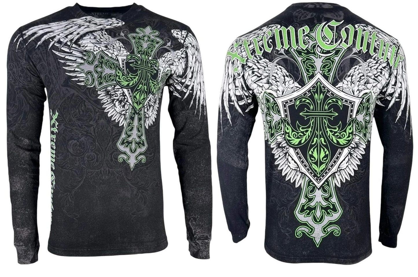 Xtreme Couture by Affliction Men's T-Shirt Long View Biker Cross S-5XL
