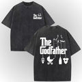 The Godfather Shirt • Acid Wash Tee • Funny Godfather Baby Icons Shirt