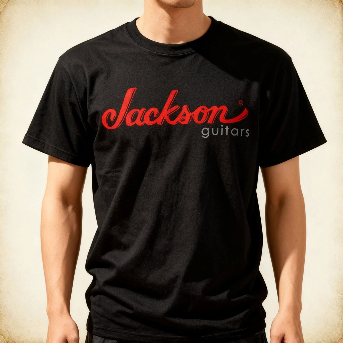 Jackson Guitars Red Men's Black T-Shirt Size S to 5XL