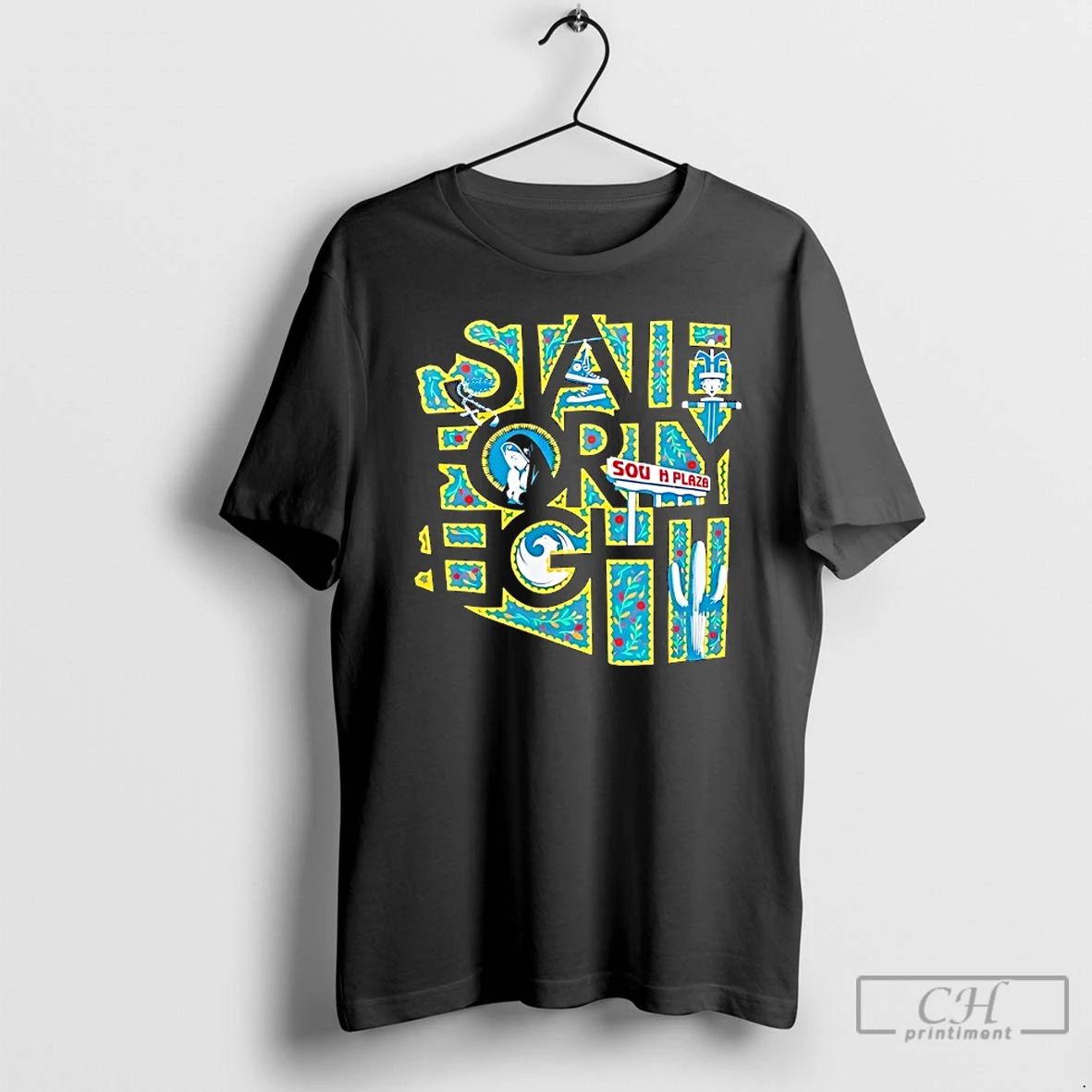 Premium State Forty Eight Sun Harbor Plaza T Shirts