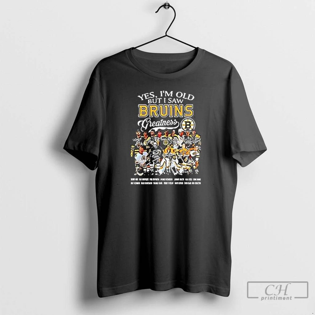 Premium Yes Im Old But I Saw Pittsburgh Bruins Greatness Players Signature T Shirts