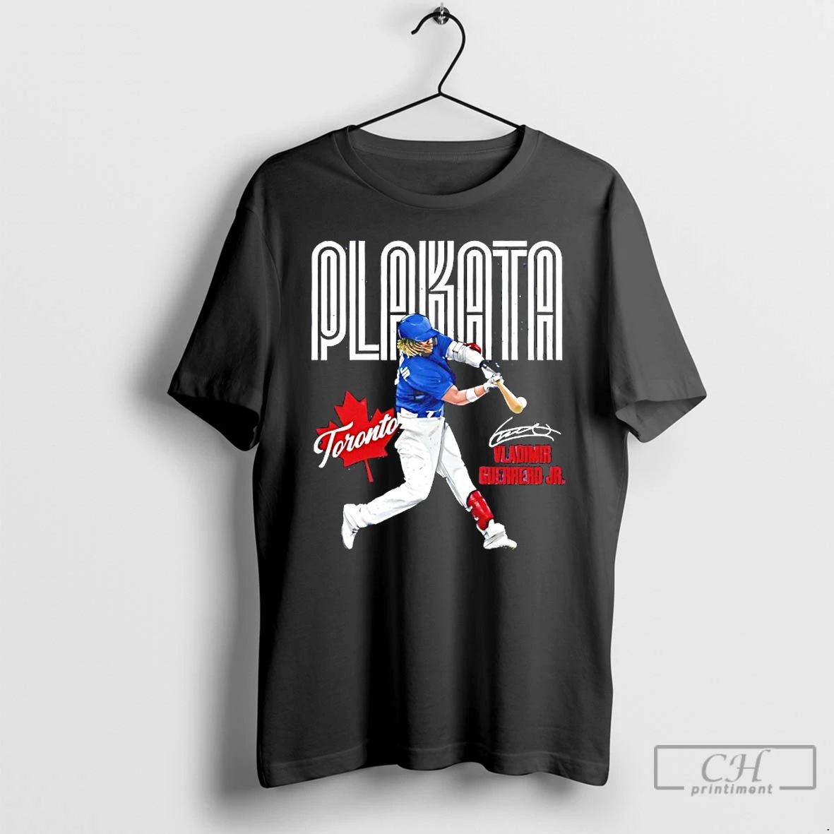 Premium Plakata Vladimir Guerrero Jr Toronto Baseball Swing Signature T Shirts