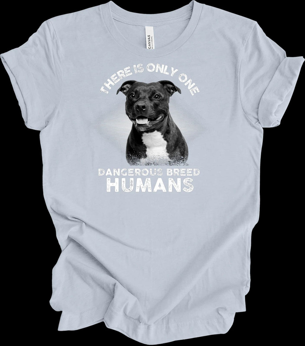 Staffordshire Bull Terrier Dog Shirt Staffy Gift Pitbull Lover Tee Smiling Dog