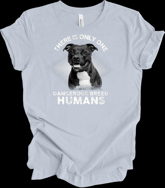 Staffordshire Bull Terrier Dog Shirt Staffy Gift Pitbull Lover Tee Smiling Dog