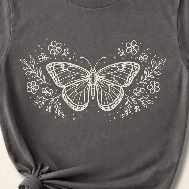 Butterfly Cottagecore Comfort Tee Nature Lover Aesthetic Style