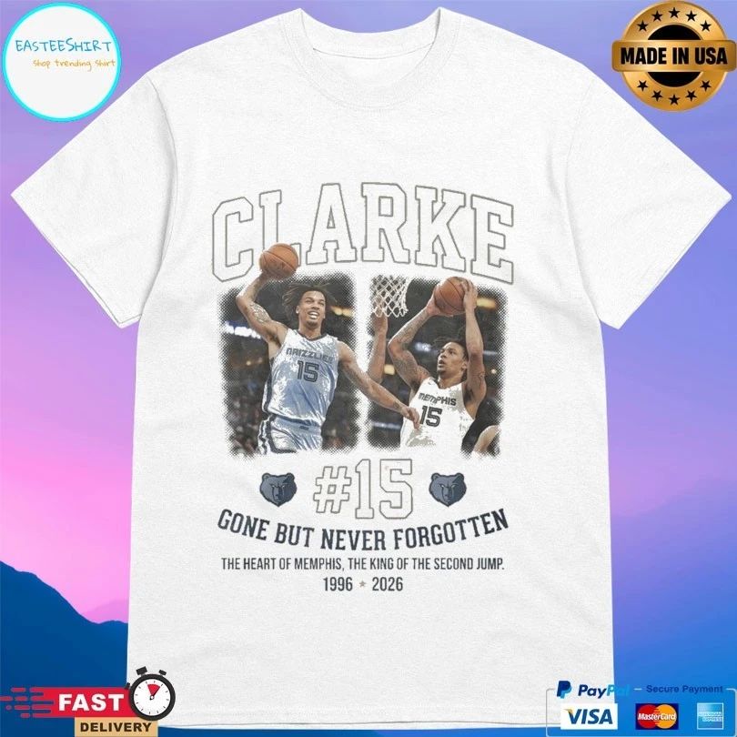 Rest In Peace Brandon Clarke 1996-2026 In Loving Memory Gone But Never Forgotten The Heart Of Memphis The King Of The Second Jump 1996-2026 T-shirt