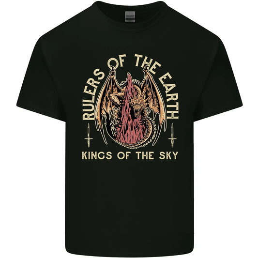 Dragons Rulers of the Earth Fantasy RPG Mens Cotton T-Shirt Tee Top