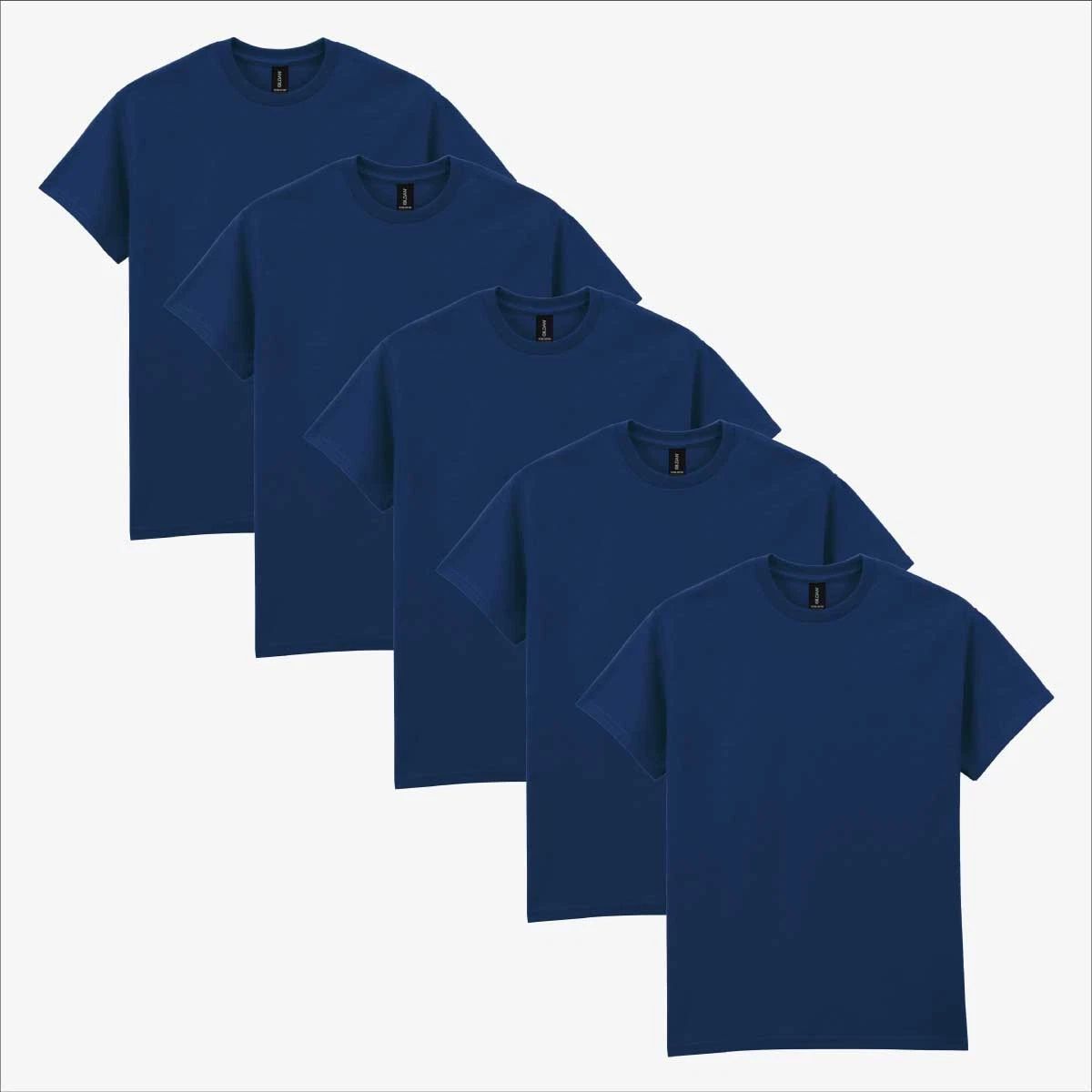 Gildan Ultra Cotton 5 Pack T-Shirts S-5XL | 100% Cotton Multi Colour