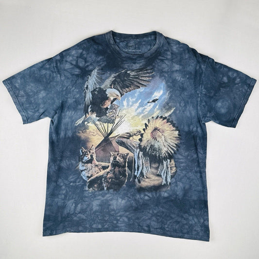 The Mountain Eagle Wolves Native Tie Dye T Shirt 2017 USA Animal XL