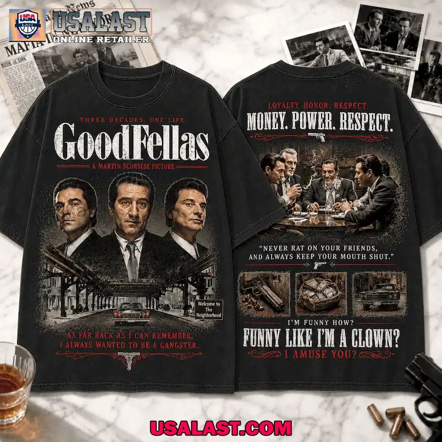Goodfellas Mafia Culture 3D Shirt For Fans Money Power Respect 3D Shirt For Movie Fans