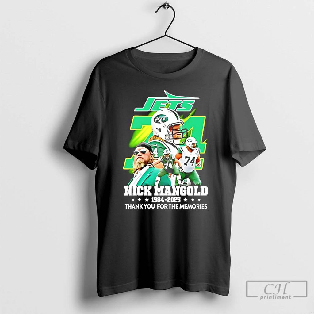 Classic Nick Mangold New York Jets 1984 2025 Thank You For The Memories T Shirts