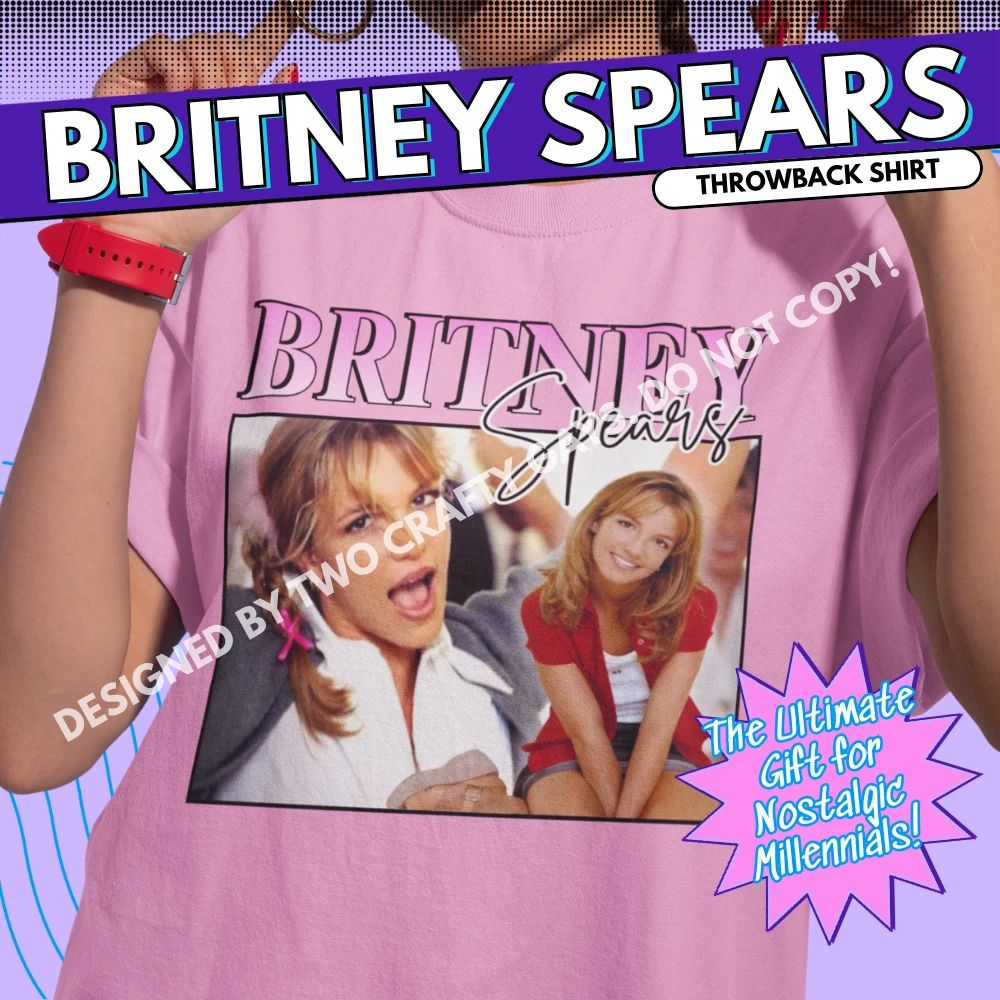 Britney Spears Retro Shirt - Gildan 2000 Cotton Unisex Oversized Tee